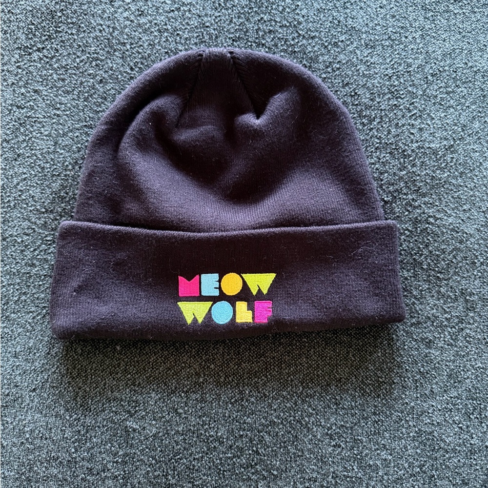 Meow Wolf Black Beanie Hat